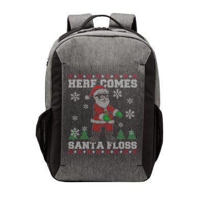 Here Comes Santa Floss Cool Ugly Christmas Vector Backpack
