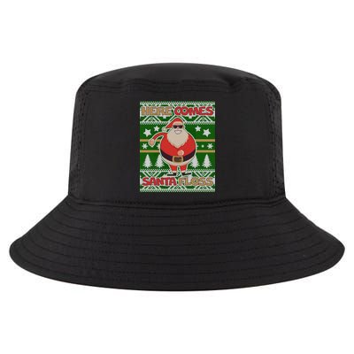 Here Comes Santa Floss Ugly Christmas Sweater Cool Comfort Performance Bucket Hat