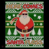 Here Comes Santa Floss Ugly Christmas Sweater Sustainable Bucket Hat