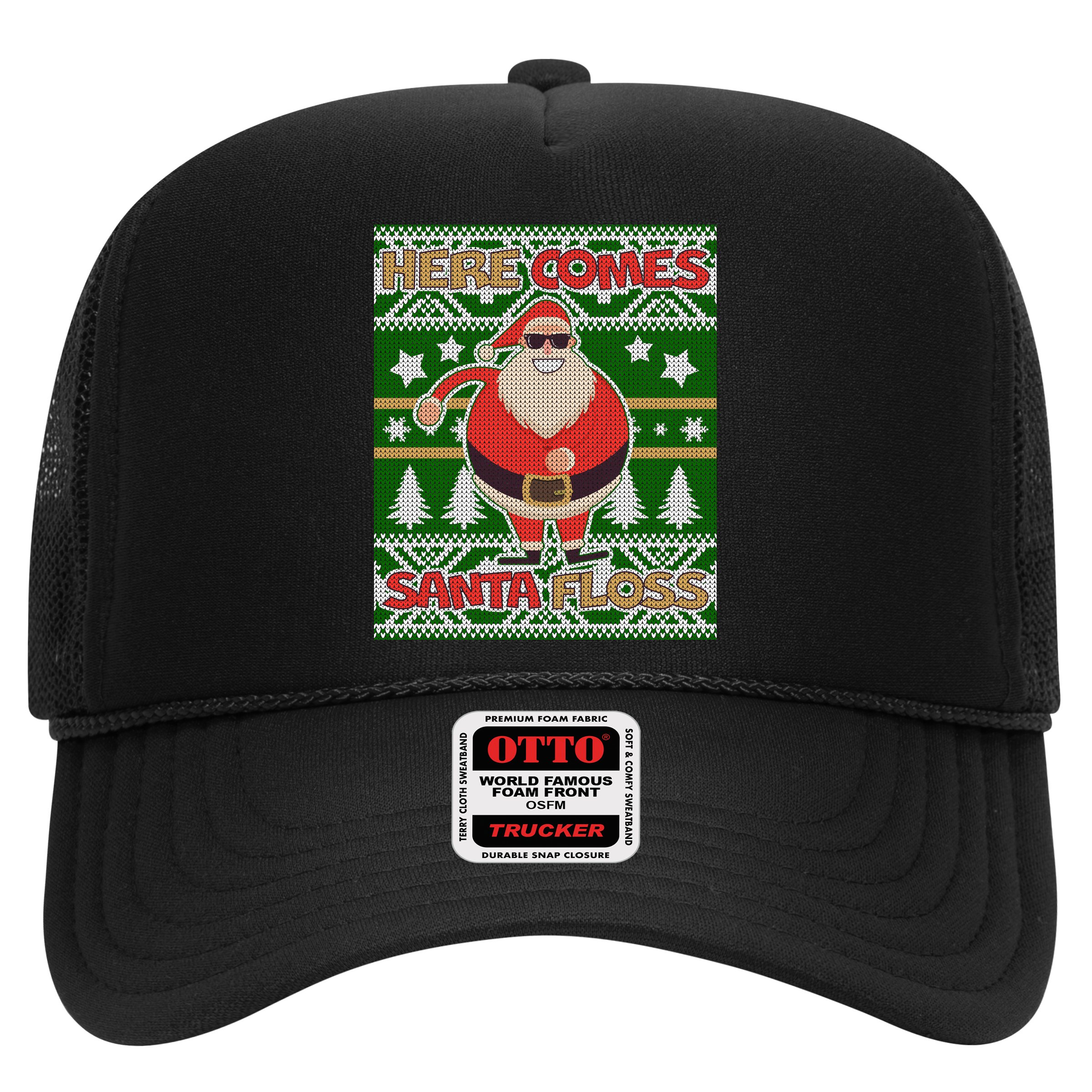 Here Comes Santa Floss Ugly Christmas Sweater Hat