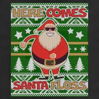 Here Comes Santa Floss Ugly Christmas Sweater Hat