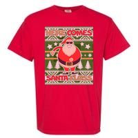 Here Comes Santa Floss Ugly Christmas Sweater Garment-Dyed Heavyweight T-Shirt