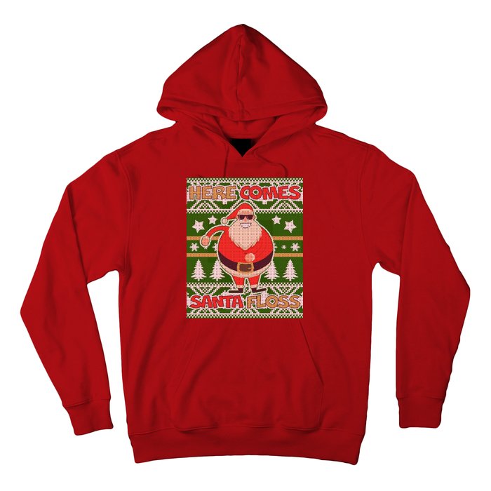 Here Comes Santa Floss Ugly Christmas Sweater Hoodie