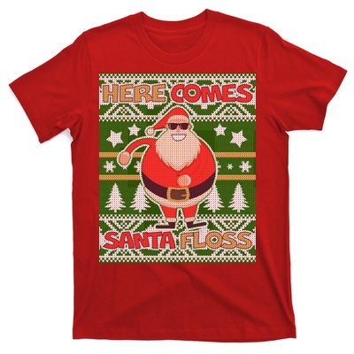 Here Comes Santa Floss Ugly Christmas Sweater T-Shirt