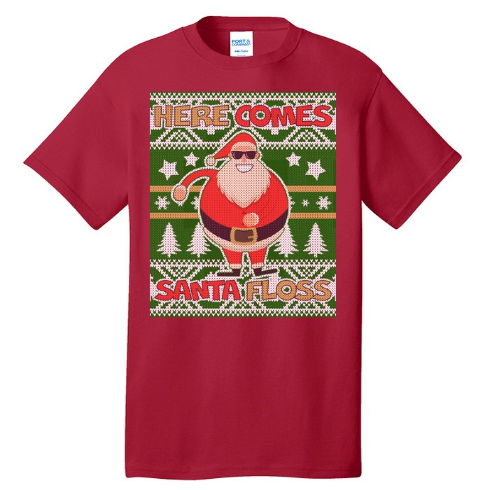 Here Comes Santa Floss Ugly Christmas Sweater Tall T-Shirt