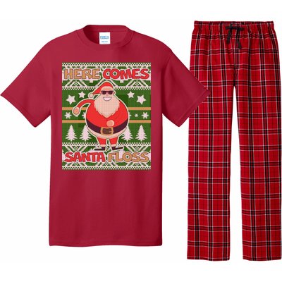 Here Comes Santa Floss Ugly Christmas Sweater Pajama Set