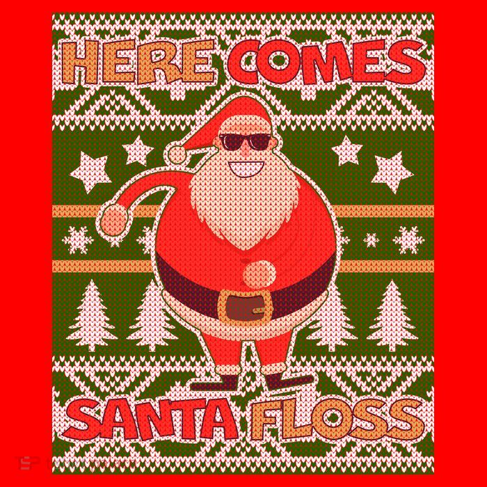 Here Comes Santa Floss Ugly Christmas Sweater 16 in Basic Backpack