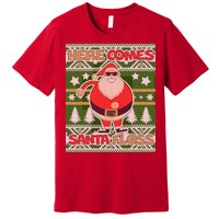 Here Comes Santa Floss Ugly Christmas Sweater Premium T-Shirt