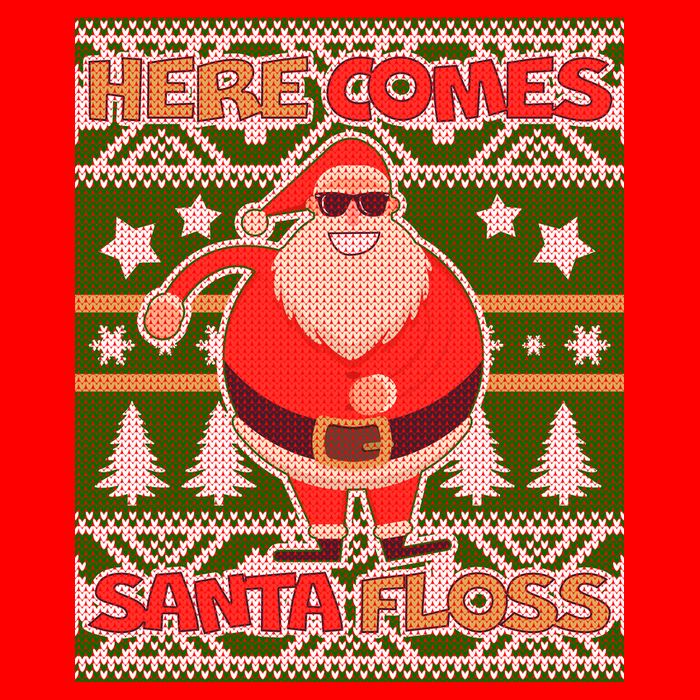 Here Comes Santa Floss Ugly Christmas Sweater Premium T-Shirt