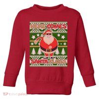 Here Comes Santa Floss Ugly Christmas Sweater Toddler Sweatshirt