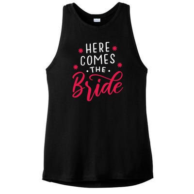 Here Comes The Bride Ladies PosiCharge Tri-Blend Wicking Tank