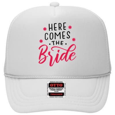 Here Comes The Bride High Crown Mesh Back Trucker Hat