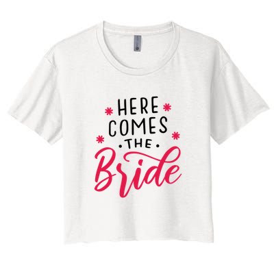 Here Comes The Bride Women's Crop Top Tee