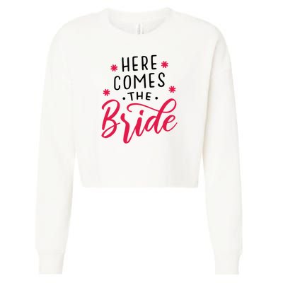 Here Comes The Bride Cropped Pullover Crew