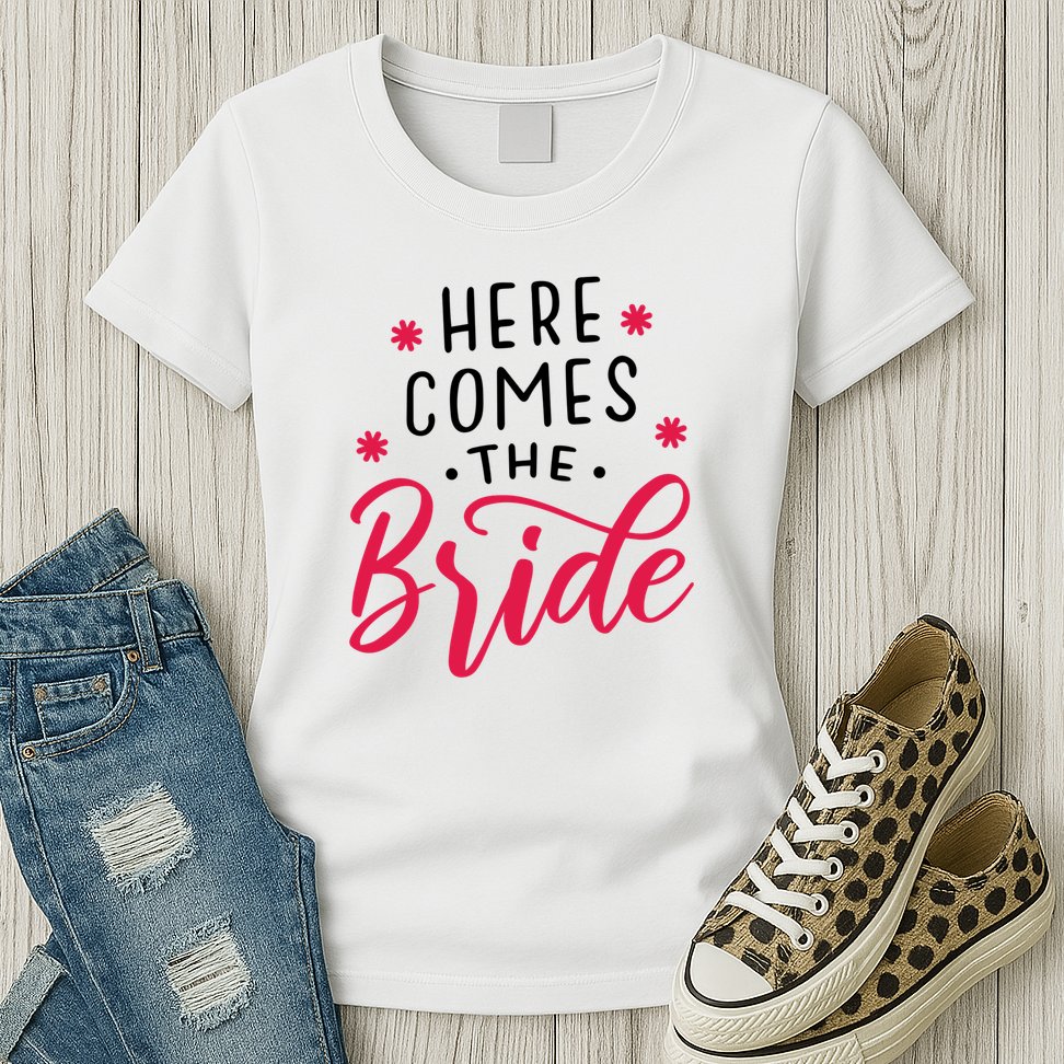Here Comes The Bride Womens T-Shirt