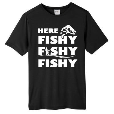 Here Fishy Fishy Fishy Tall Fusion ChromaSoft Performance T-Shirt