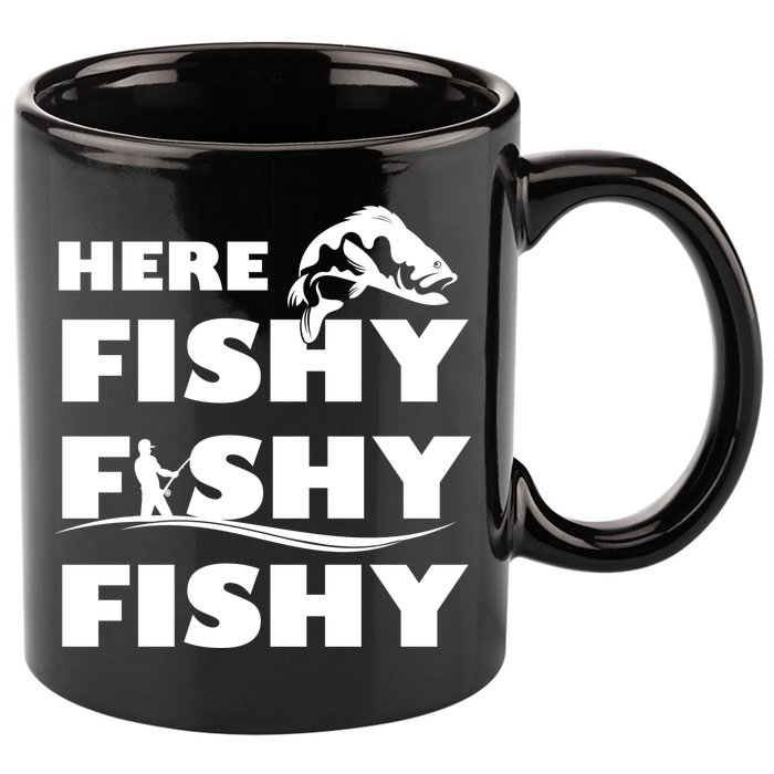 Here Fishy Fishy Fishy 11oz C Handle Ceramic Mug