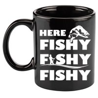Here Fishy Fishy Fishy 11oz C Handle Ceramic Mug