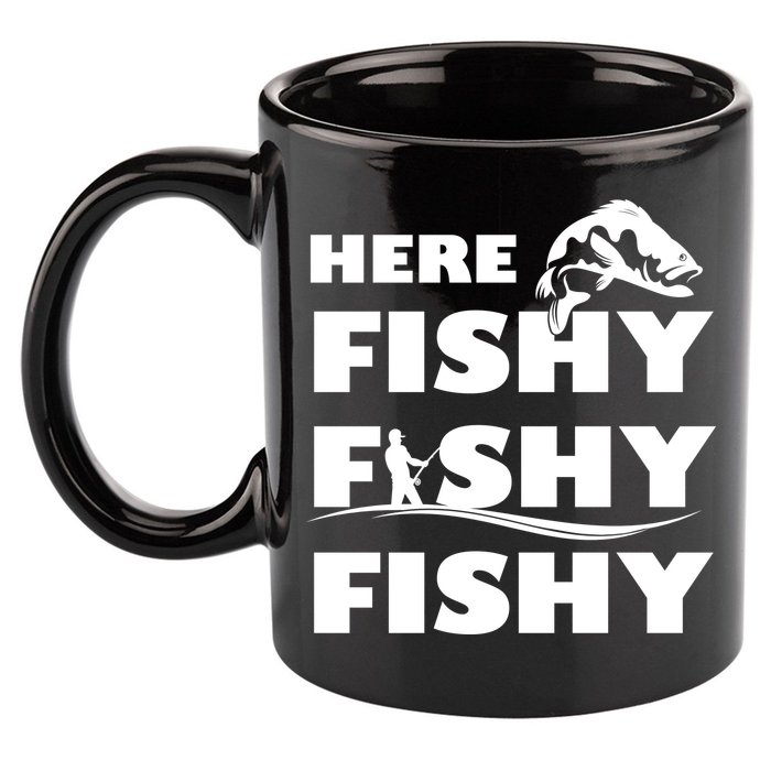 Here Fishy Fishy Fishy 11oz C Handle Ceramic Mug