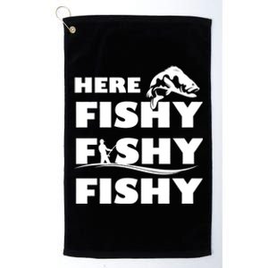 Here Fishy Fishy Fishy Platinum Collection Golf Towel