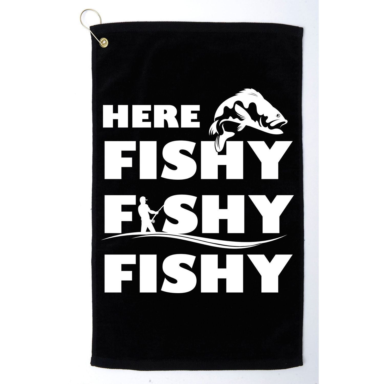 Here Fishy Fishy Fishy Golf Towel