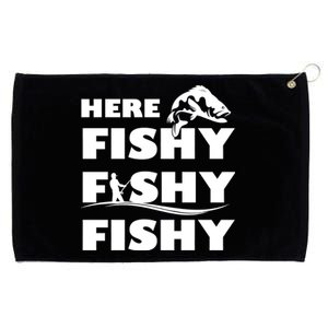 Here Fishy Fishy Fishy Grommeted Golf Towel