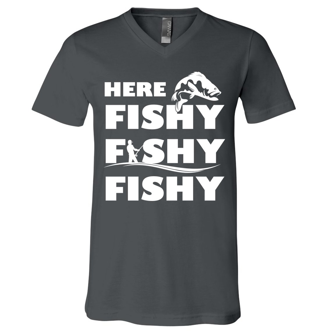 Here Fishy Fishy Fishy V-Neck T-Shirt