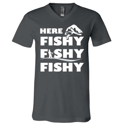 Here Fishy Fishy Fishy V-Neck T-Shirt