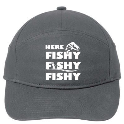 Here Fishy Fishy Fishy 7-Panel Snapback Hat