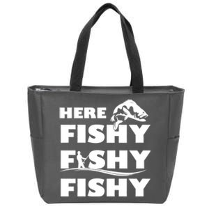 Here Fishy Fishy Fishy Zip Tote Bag