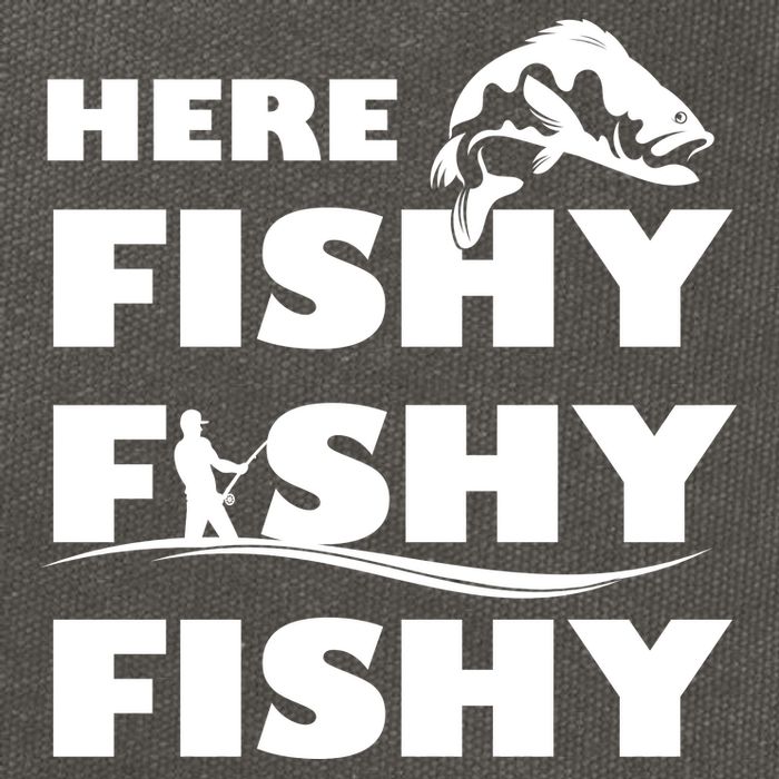 Here Fishy Fishy Fishy Cotton Canvas Backpack