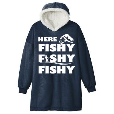 Here Fishy Fishy Fishy Hooded Wearable Blanket