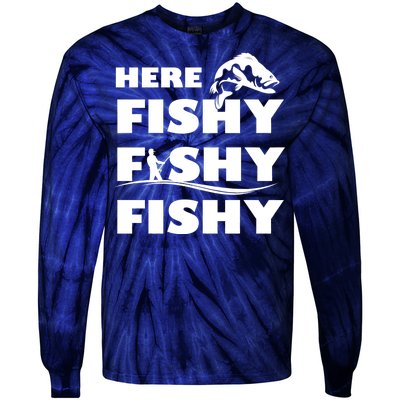 Here Fishy Fishy Fishy Tie-Dye Long Sleeve Shirt