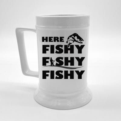 Here Fishy Fishy Fishy Beer Stein