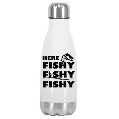 Here Fishy Fishy Fishy Stainless Steel Insulated Water Bottle