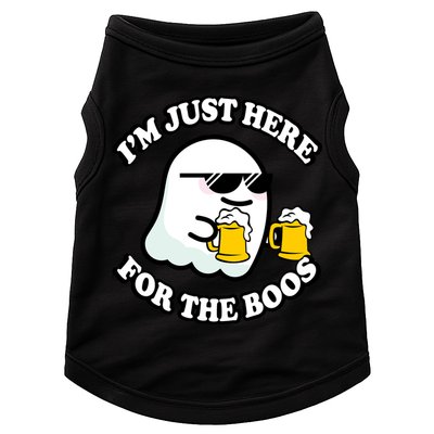 Here For The Boos Funny Halloween Party Doggie Tank
