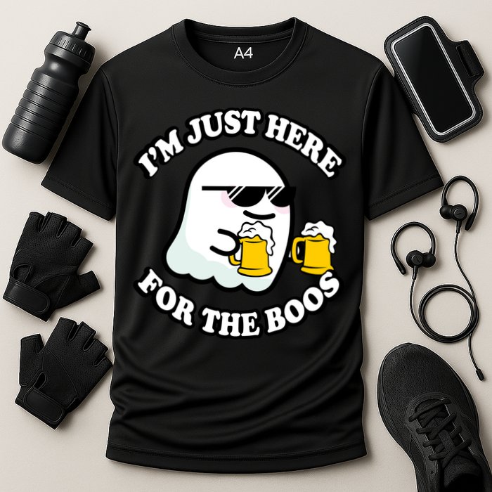 Here For The Boos Funny Halloween Party Cooling Performance Crew T-Shirt