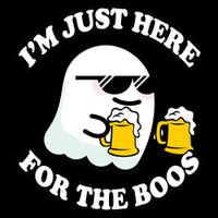 Here For The Boos Funny Halloween Party Apron