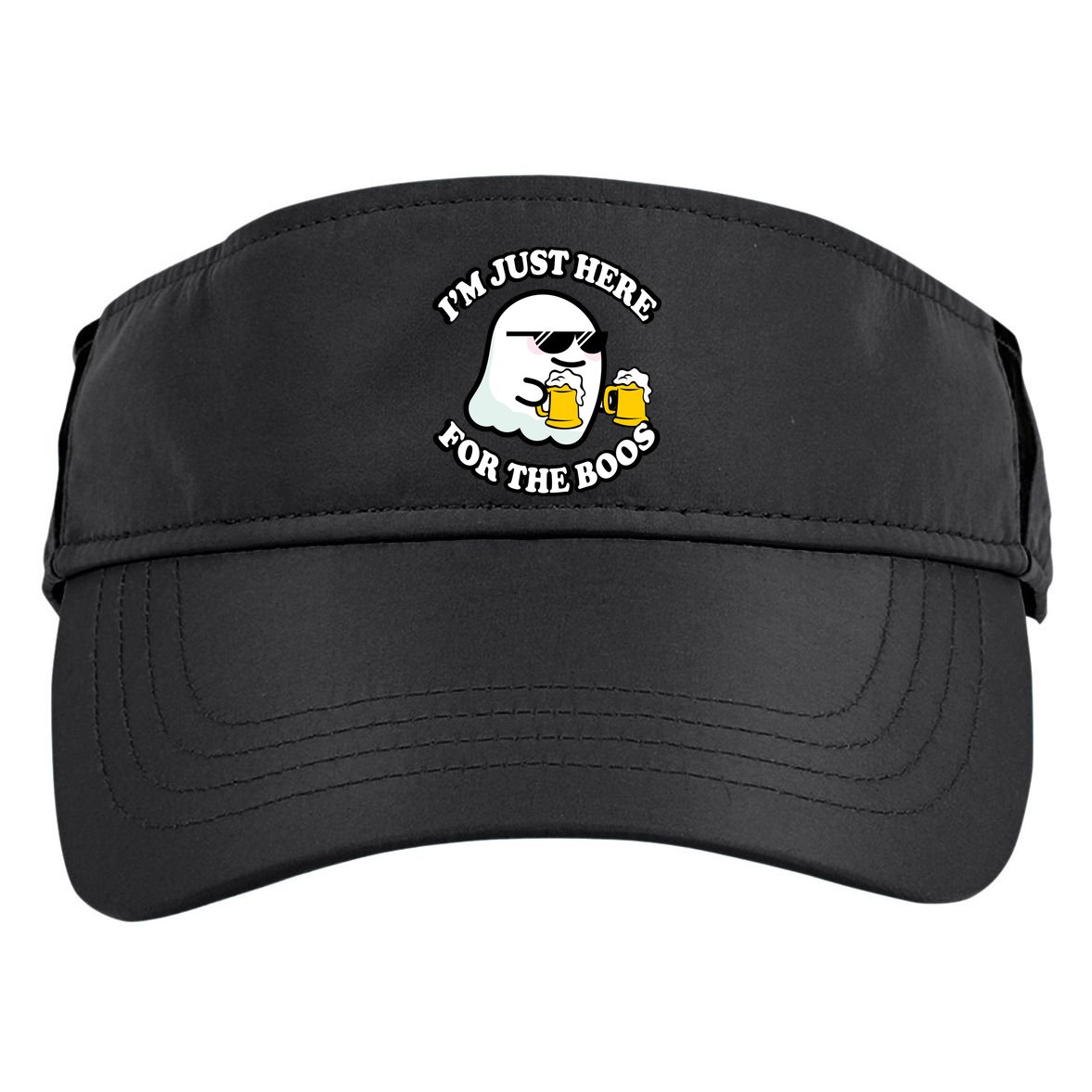 Here For The Boos Funny Halloween Party Adult Drive Performance Visor