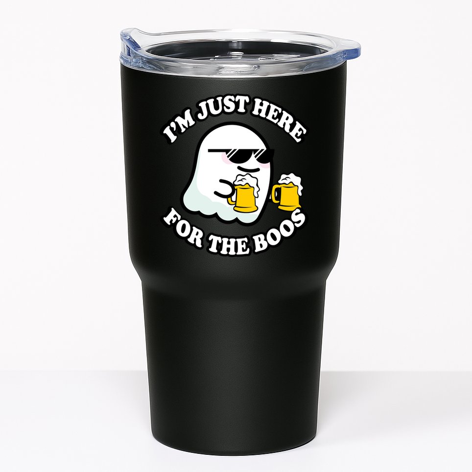 Here For The Boos Funny Halloween Party Tumbler