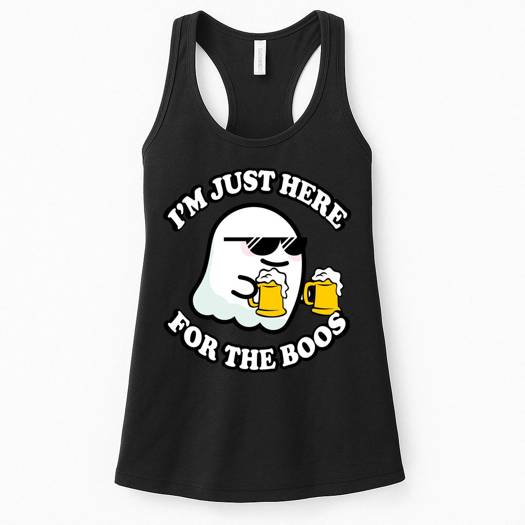 Here For The Boos Funny Halloween Party Womens Tank Top