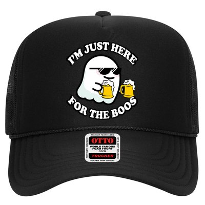 Here For The Boos Funny Halloween Party Trucker Hat