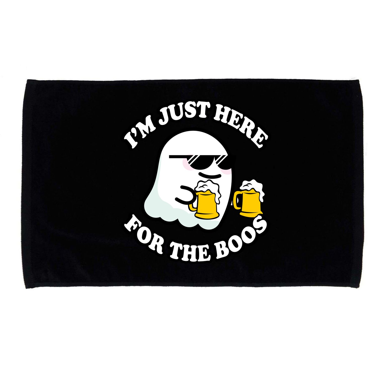 Here For The Boos Funny Halloween Party Microfiber Hand Towel