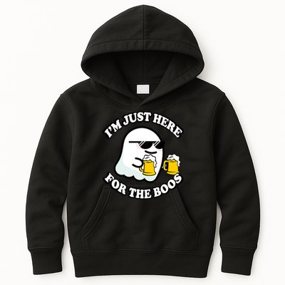 Here For The Boos Funny Halloween Party Kids Hoodie