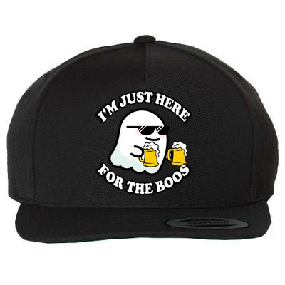 Here For The Boos Funny Halloween Party Wool Snapback Cap