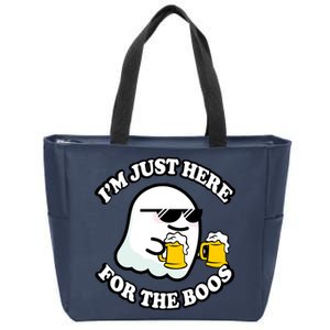 Here For The Boos Funny Halloween Party Zip Tote Bag