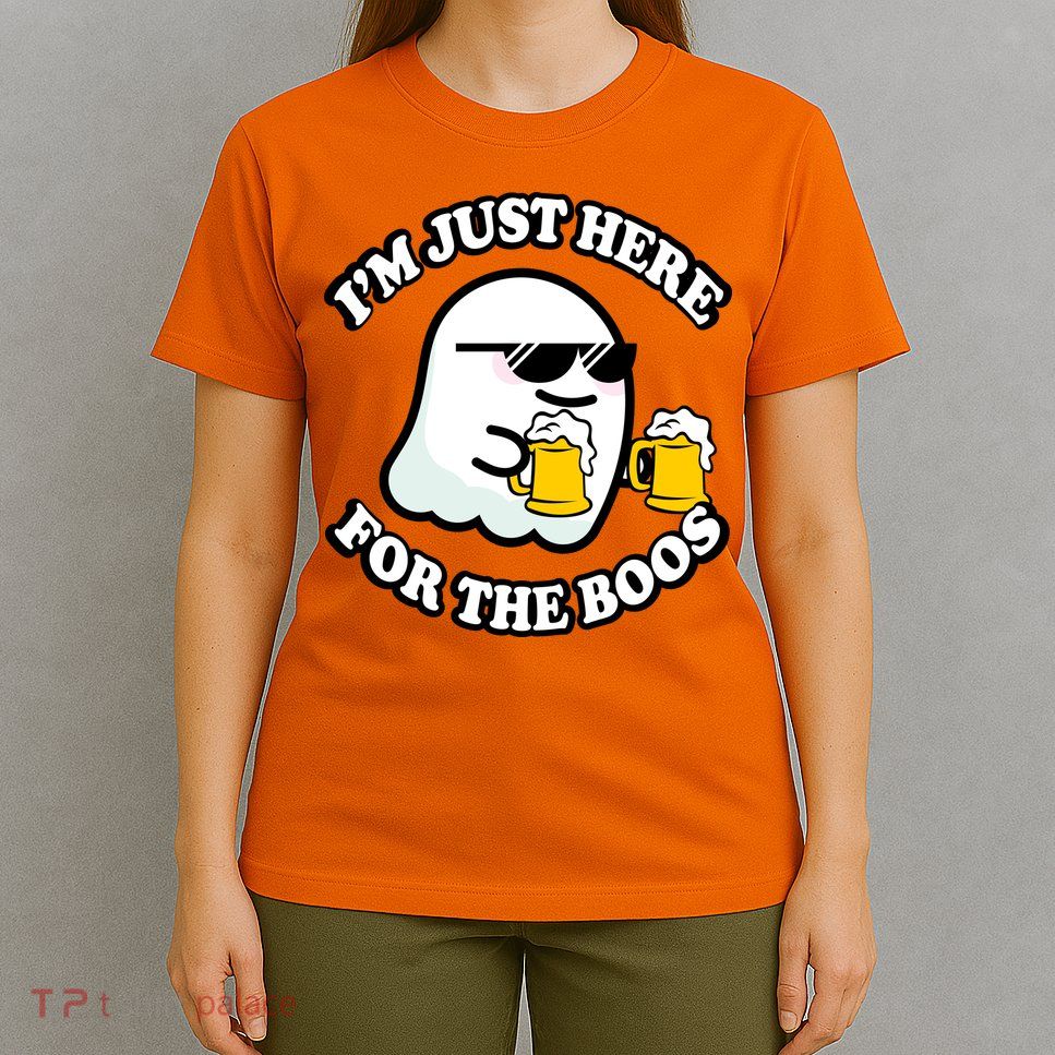 Here For The Boos Funny Halloween Party T-Shirt