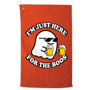 Here For The Boos Funny Halloween Party Platinum Collection Golf Towel