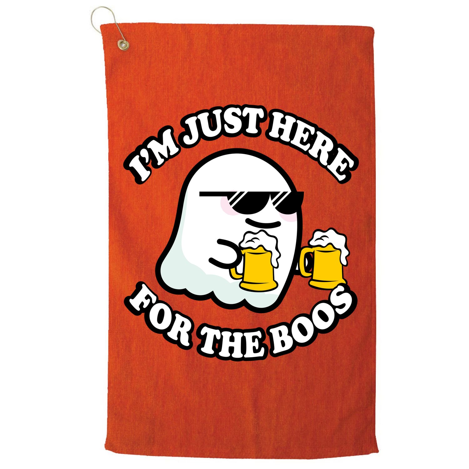Here For The Boos Funny Halloween Party Golf Towel