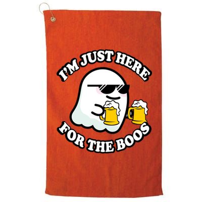 Here For The Boos Funny Halloween Party Platinum Collection Golf Towel